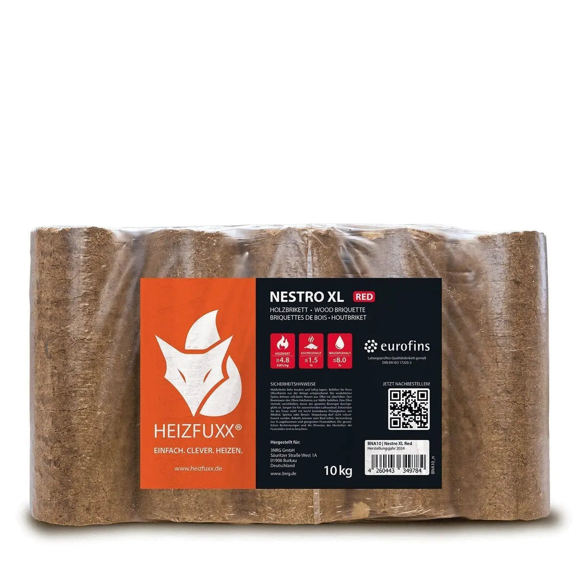 Heizfuxx Nestro XL Rot 10kg x 96 Gebinde 960kg Palette – Bild 4