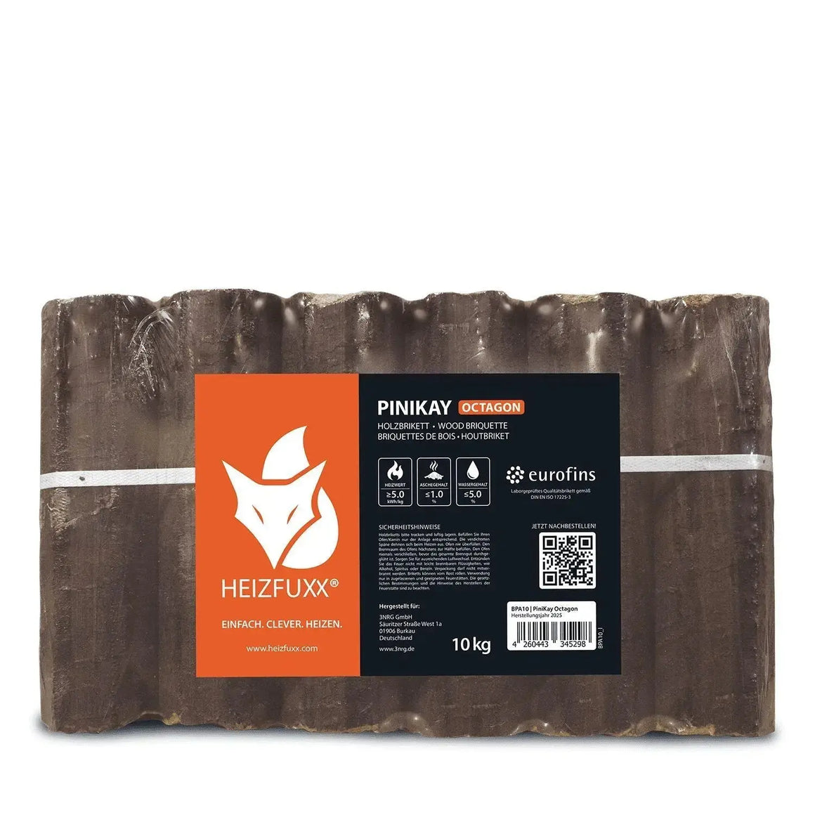 Heizfuxx PiniKay Octagon 10kg x 96 Gebinde 960kg Palette – Bild 5