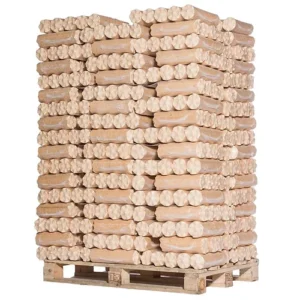 Verdichtetes Nadelholz – Palette mit 960 kg – Hohe Energetische Leistung