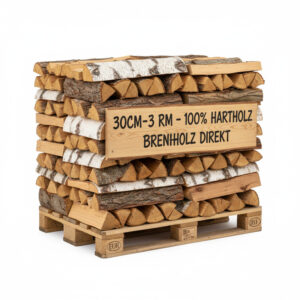 Brennholz 30cm – Palette 3RM (4,14 SRM) – 100% Hartholz