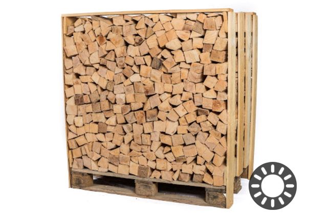 Buche Kaminholz 25 cm, gestapelt u. trocken