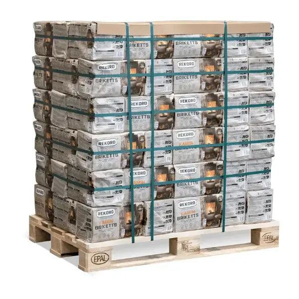 REKORD Braunkohlebriketts 900 kg Palette – Dauerbrandgeeignet – Bild 3