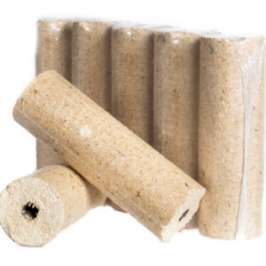 Holzbriketts rund mit Zugloch