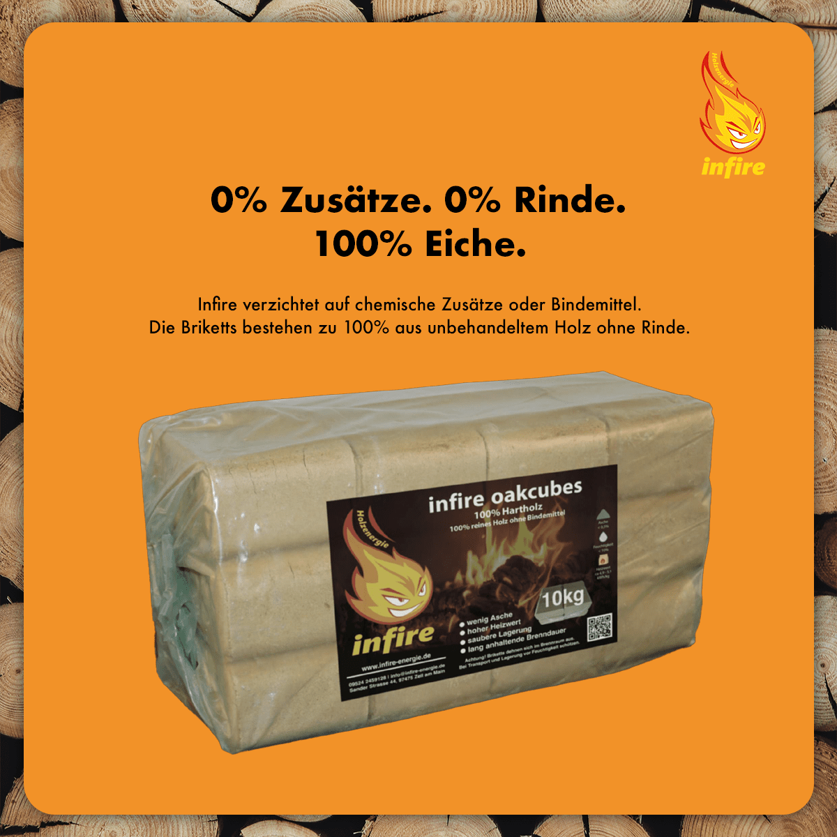 Oakcubes – Hartholzbriketts – einzeln 10 kg – Bild 4