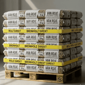Pellet Van Roje – Palette mit 65 Säcken à 15 kg – High-End-Heizung