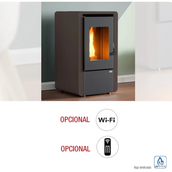 Stufa a pellet canadese Mignon 7kW marrone - immagine 3