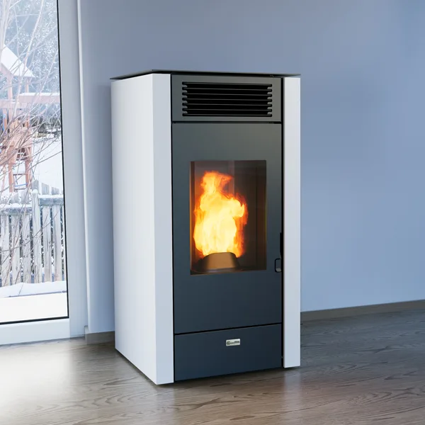 Stufa a pellet bianca canadese da 12 kW - immagine 2