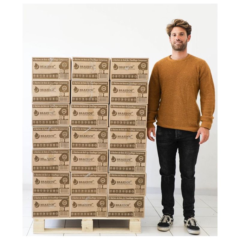Legno densificato – Qualità superiore – Pallet da 80 scatole da 6 tronchi - immagine 2