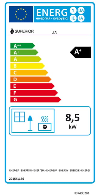 Stufa a pellet canalizzata Lia Slim 8.5 kW grigio - immagine 2