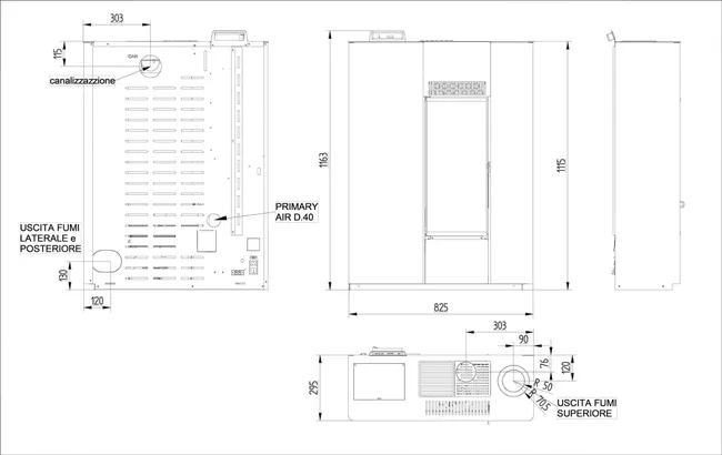 Stufa a pellet canalizzata Palmas 10.3 kW bianco - immagine 3