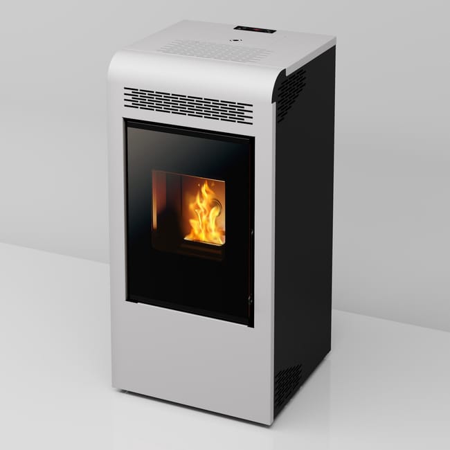 Stufa a pellet canalizzata Gaia 13.5 kW bianco - immagine 8