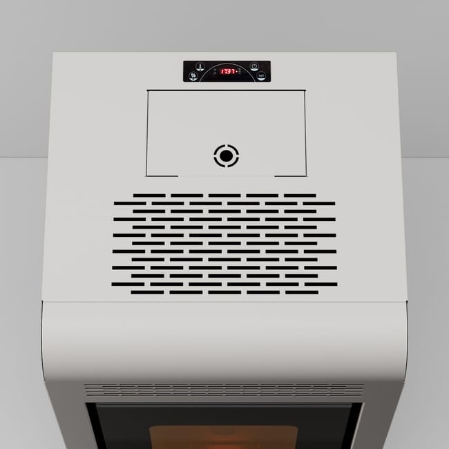 Stufa a pellet canalizzata Gaia 13.5 kW bianco - immagine 4