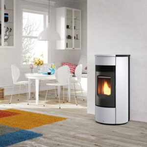 Stufa a pellet ventilata Monica 8.5 kW bianco
