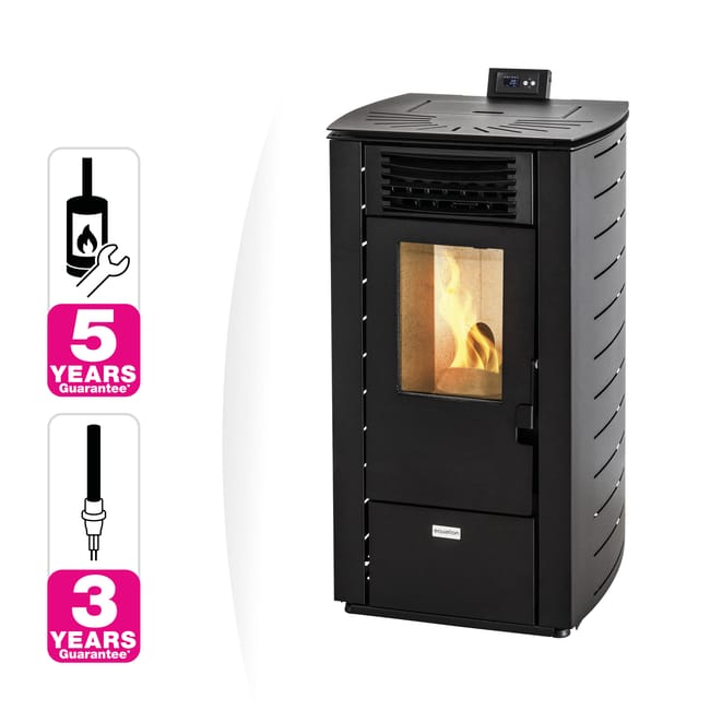 Stufa a pellet ventilata Hella Equation 7 kW nero - immagine 8