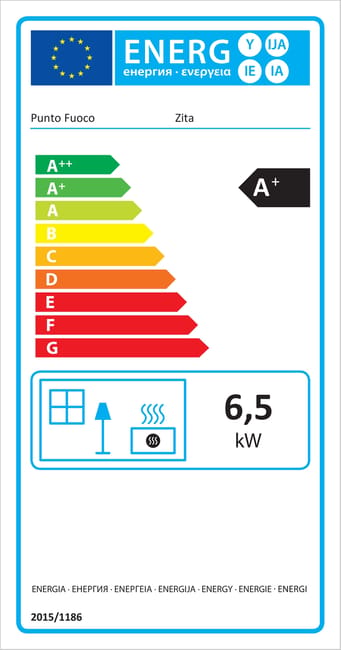 Stufa a pellet ventilata Zita 6.5 kW bianco - immagine 2