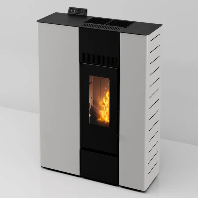 Stufa a pellet canalizzata Palmas 10.3 kW bianco - immagine 9