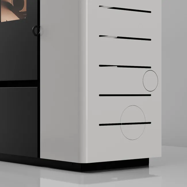 Stufa a pellet canalizzata Palmas 10.3 kW bianco - immagine 7